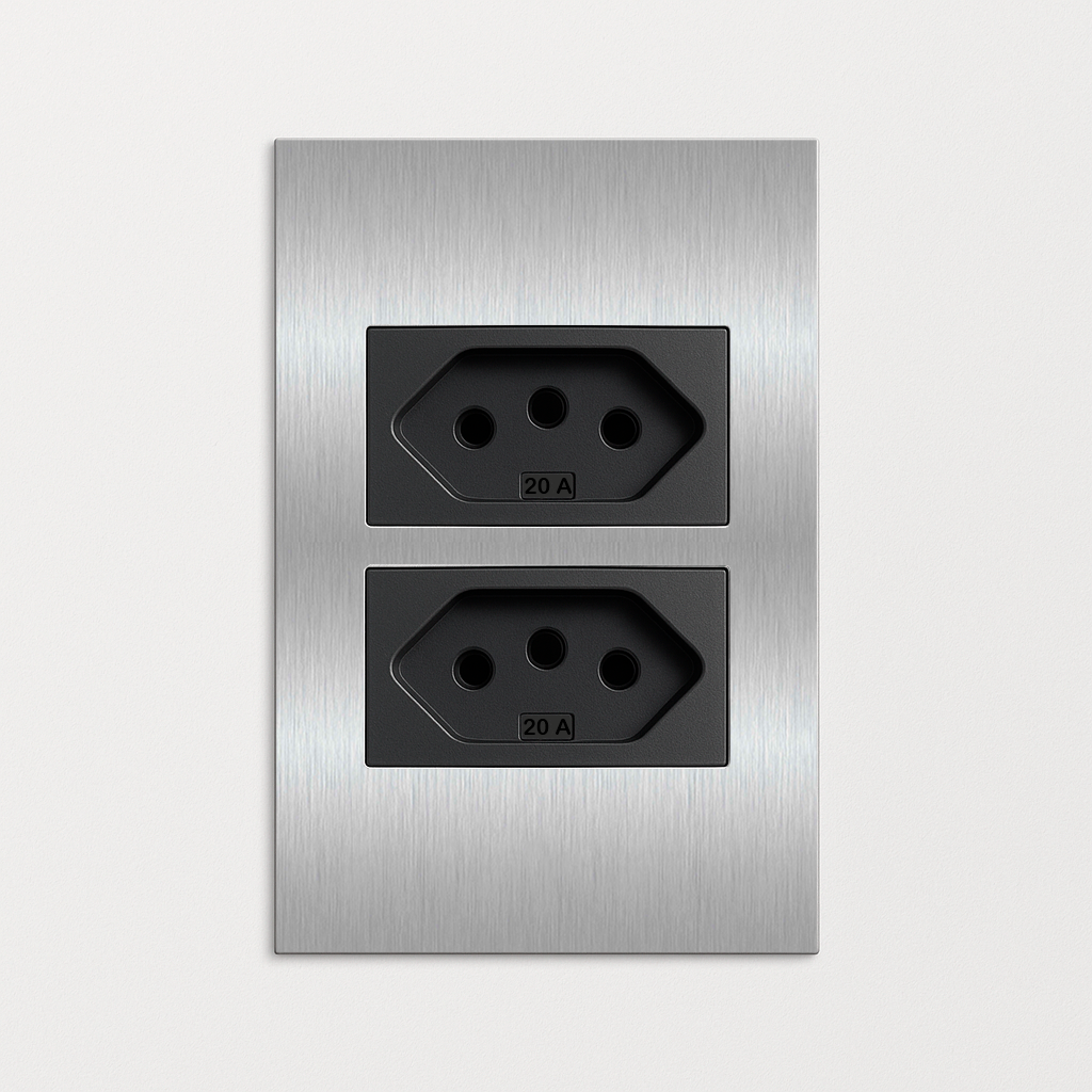 Tomada Inox 4x2 20A (2 Módulos)