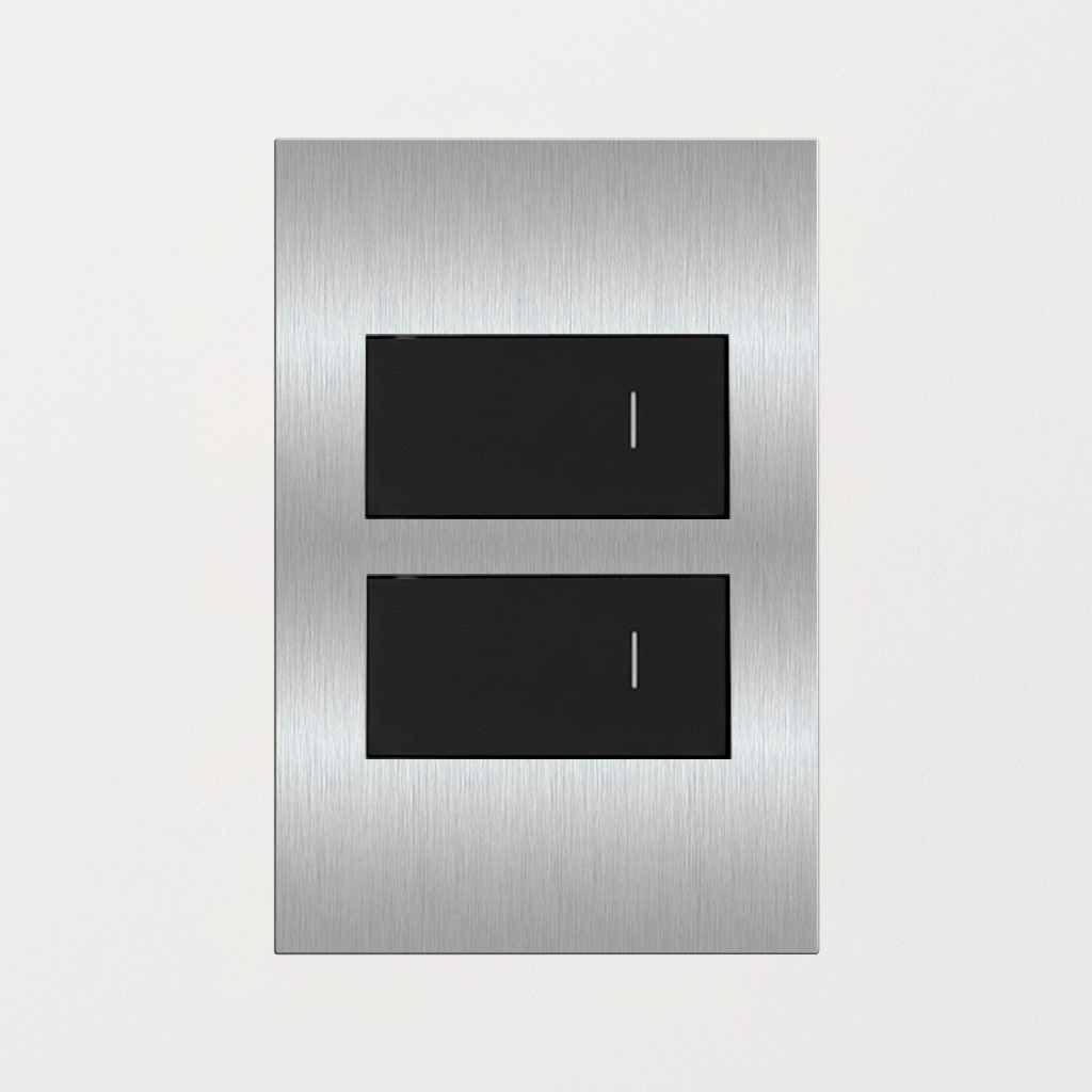 Interruptor Inox 4x2 10A (2 Módulos)