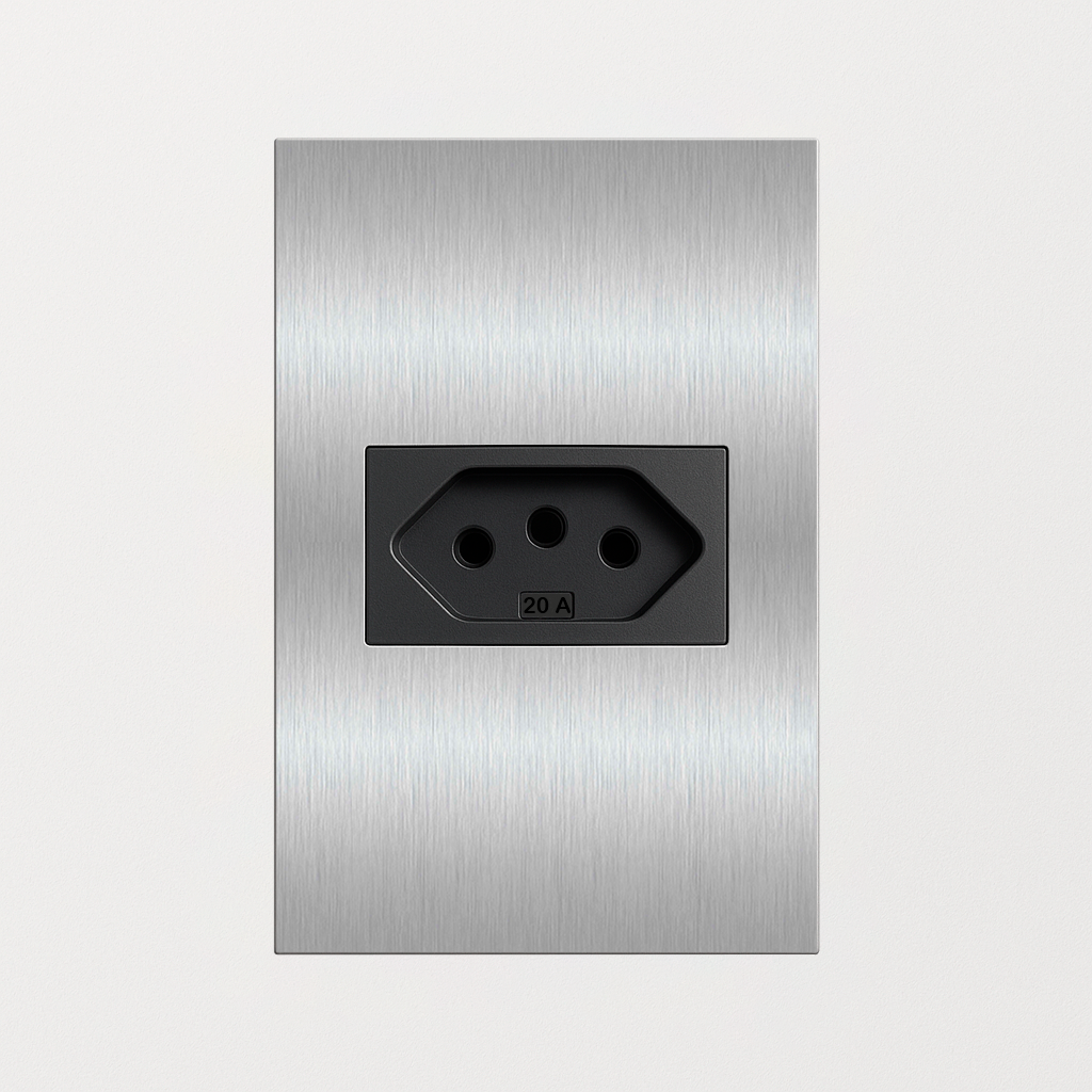 Tomada Inox 4x2 20A (1 Módulo)