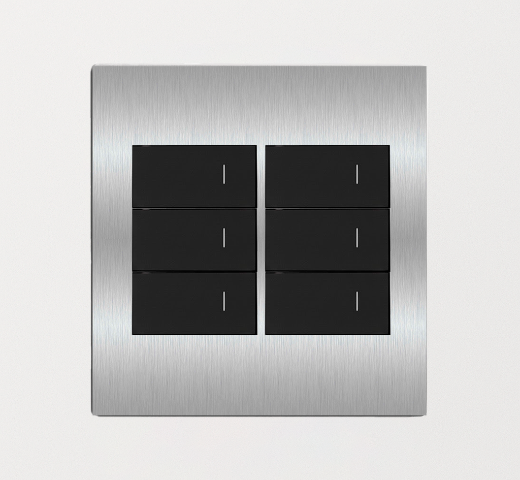Interruptor Inox 4×4 (6 Módulos)