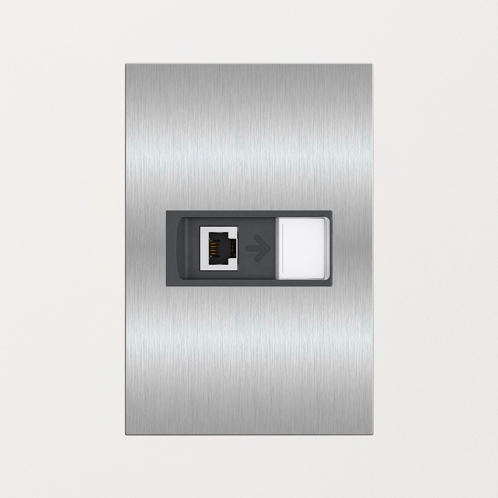 Tomada Inox 4x2 RJ45 (1 Módulo)