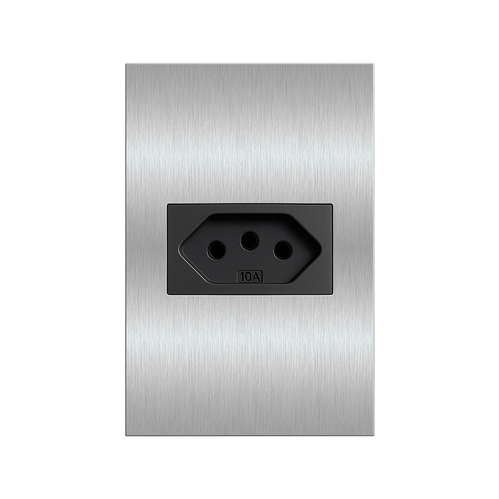 TOMADA INOX 4X2 (1 MÓDULO)