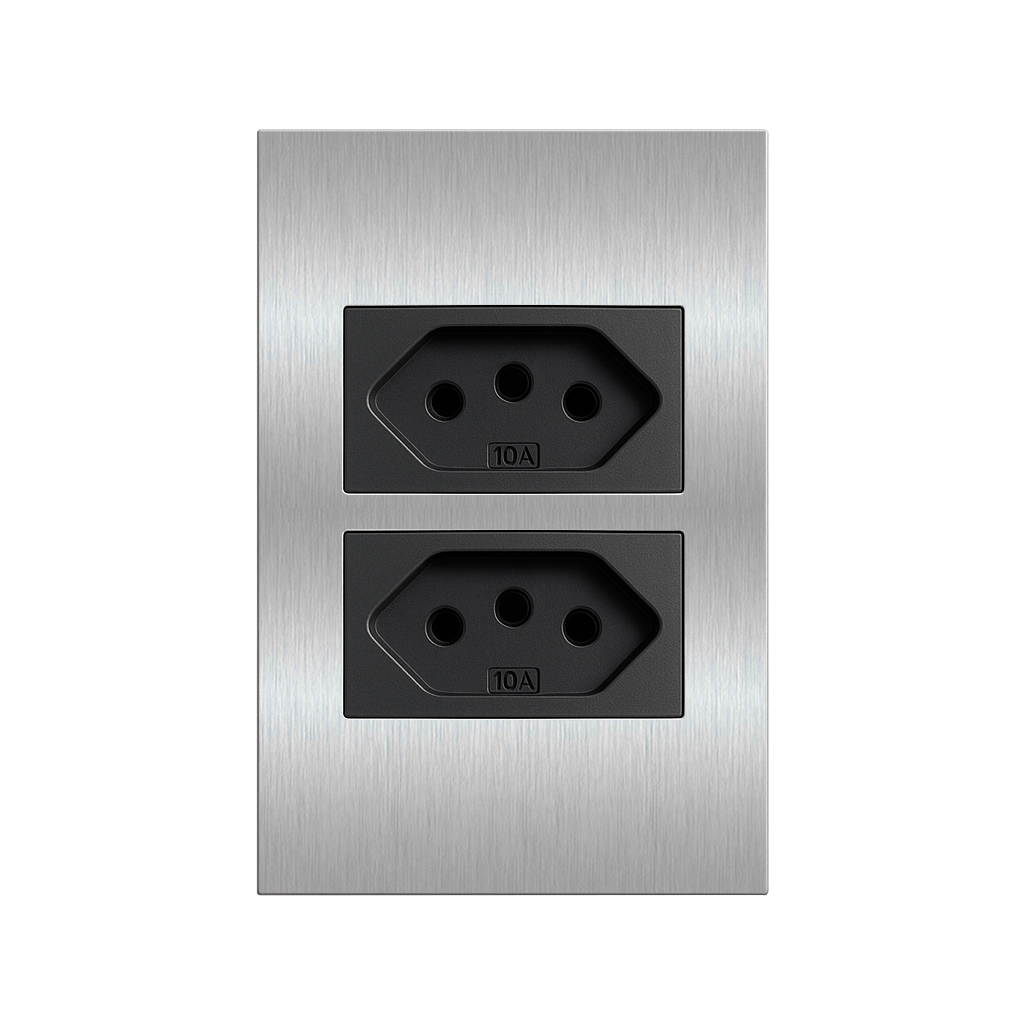 TOMADA INOX 4X2 (2 MÓDULOS)