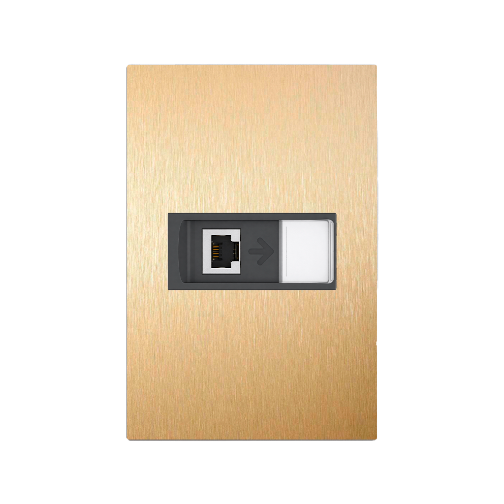 TOMADA LATÃO 4X2 RJ45 (1 MÓDULO)