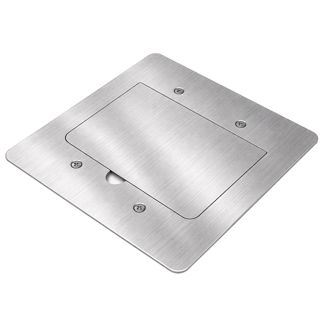 TOMADA INOX 4X4 PARA PISO (4 MÓDULOS)