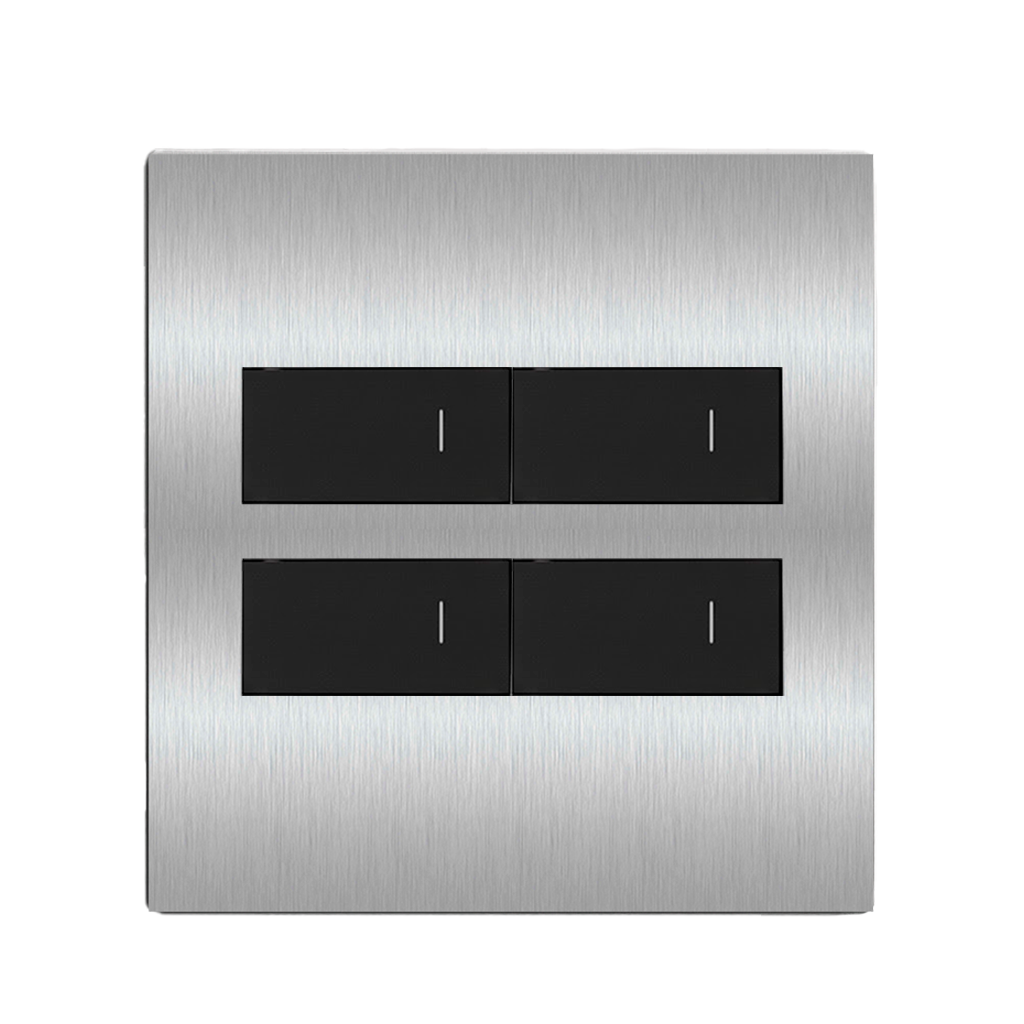 INTERRUPTOR INOX 4×4 (4 MÓDULOS)