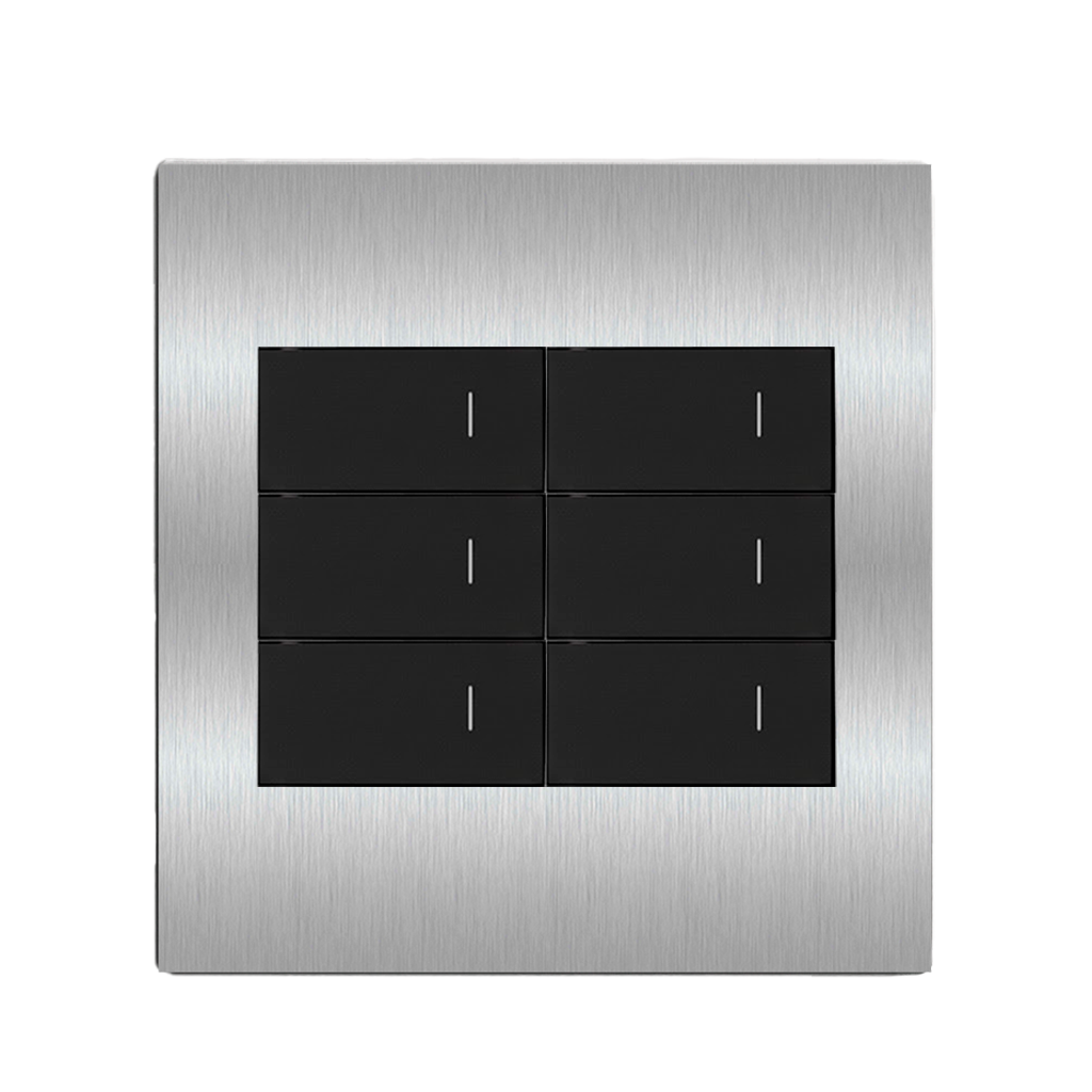 INTERRUPTOR INOX 4×4 (6 MÓDULOS)
